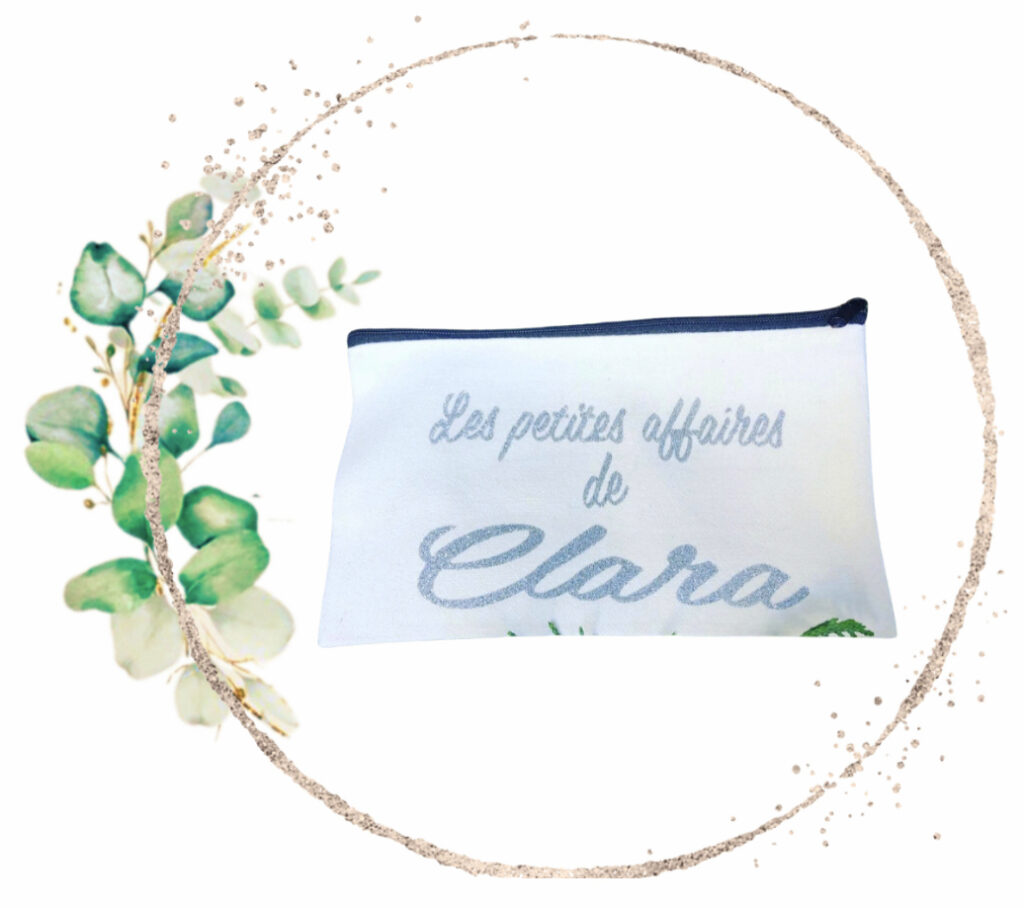 trousse personnalisé floquée